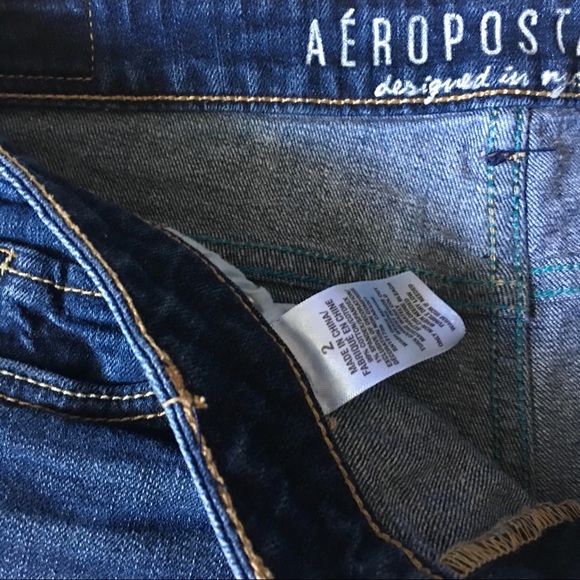 Aeropostale Jean Shorts. Size 2. dark wash - Picture 4 of 5